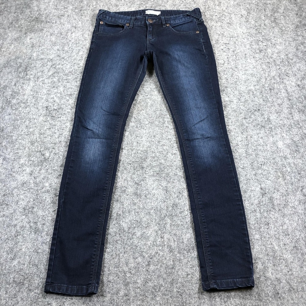 Free People Jeans Womens 27 Blue Low Rise Skinny Dark Wash Stretch Denim